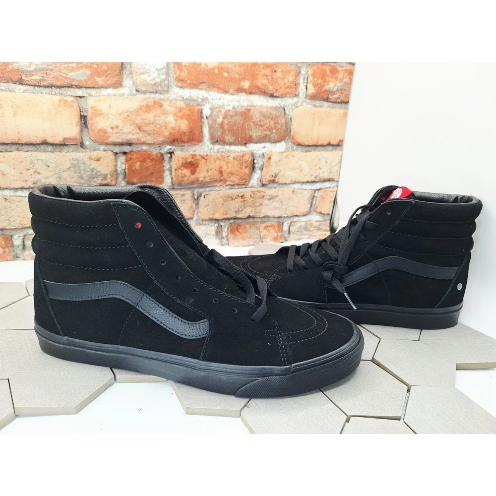 Vans SK8 HI Triple Black  Shoes Skate Bmx Sneakers Men Sz 9 NEW